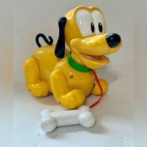 Disney Baby Pluto Electronic Pull Along Makes Sounds Mickey Mouse Dog